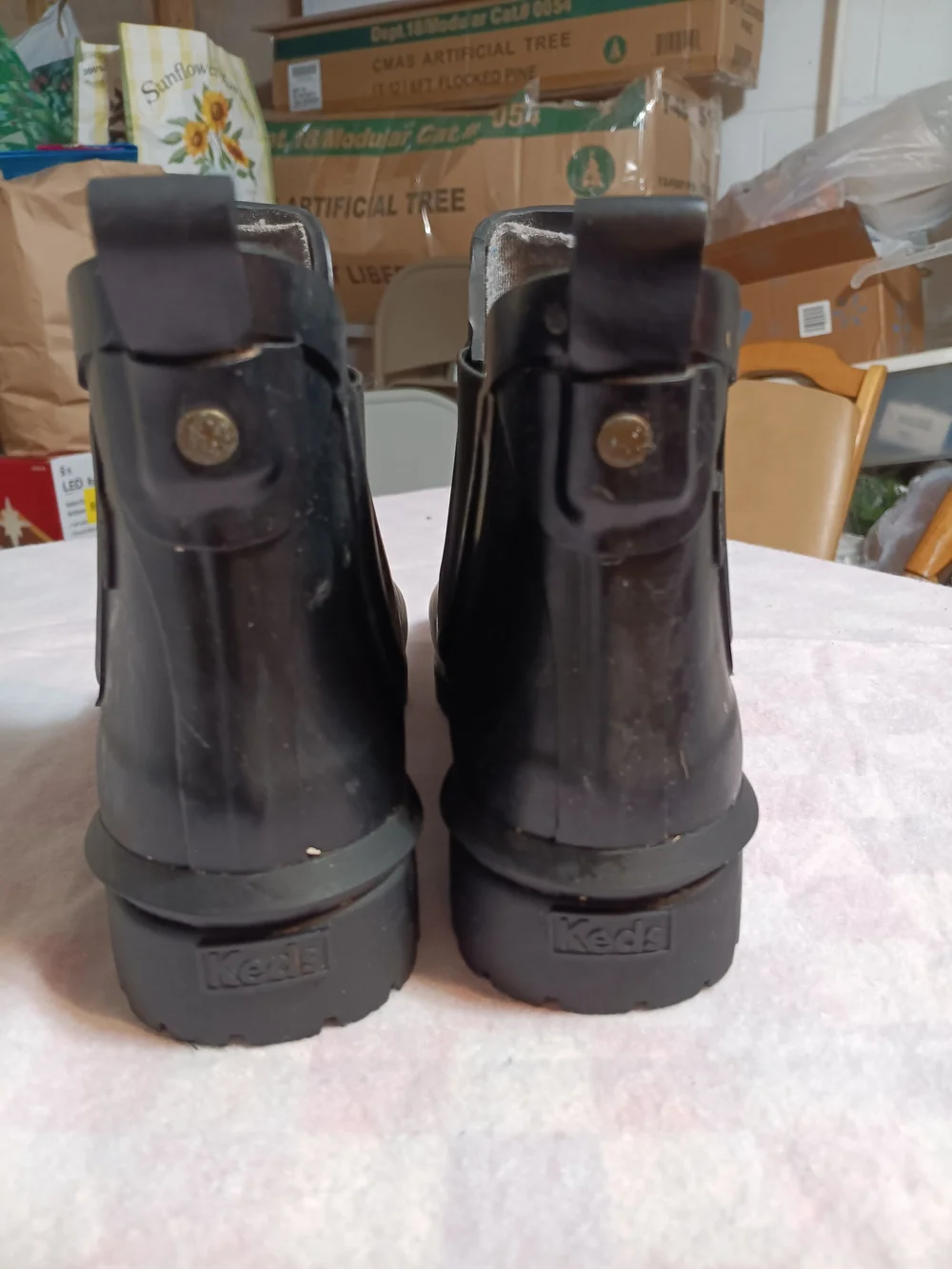 Keds Men's Black Waterproof Pull-On Rain & Snow Chelsea Boots